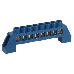 Шина ЭРА NO-224-123 N ноль в изоляторе ШНИ-6х9-8-Д-синий | Шины N, PE, PEN