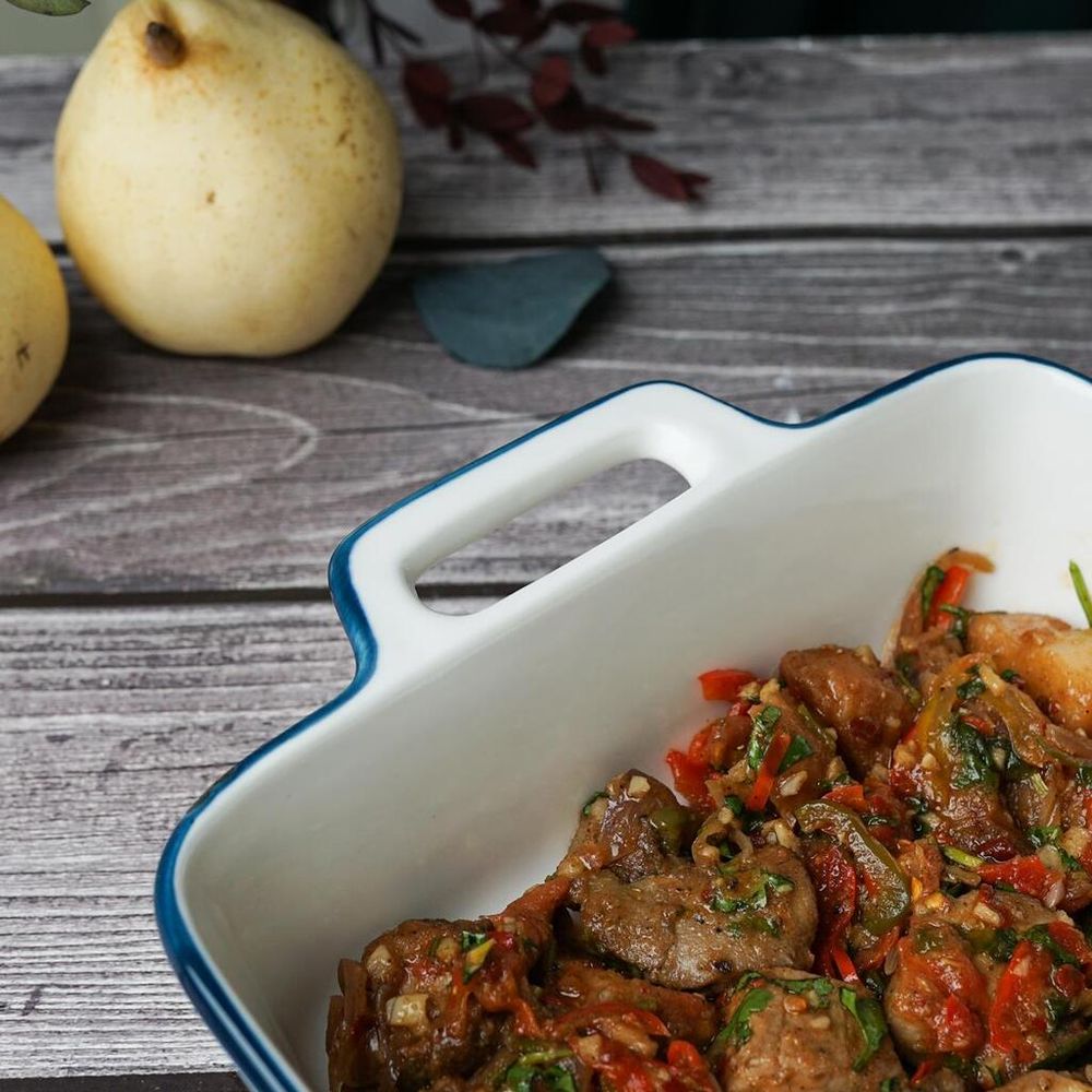 Блюдо прямоугольное 34*20 см h6,6 см 2290 мл с ручками   P.L. Proff Cuisine [1]