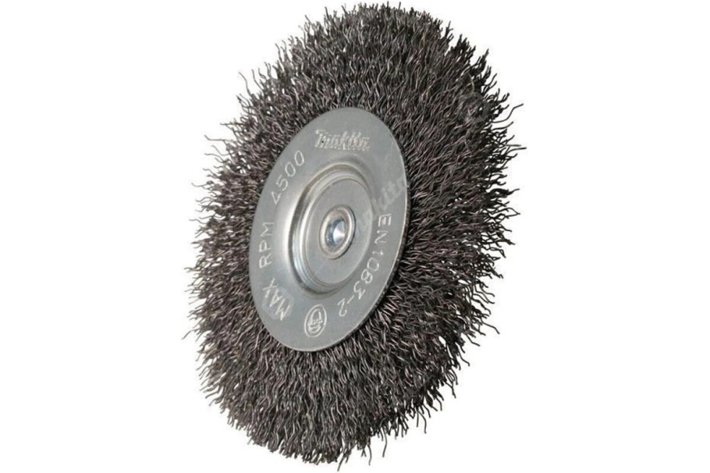 Щетка проволочная дисковая (d100 мм, толщ. проволоки 0.3 мм, гофрированная, металл, 1/4") Makita D-76504