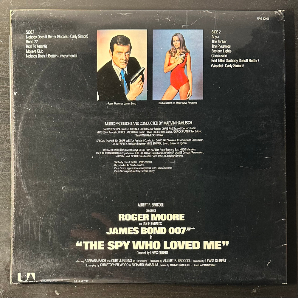 The Spy Who Loved Me - Original Motion Picture Score (Англия 1977г.)