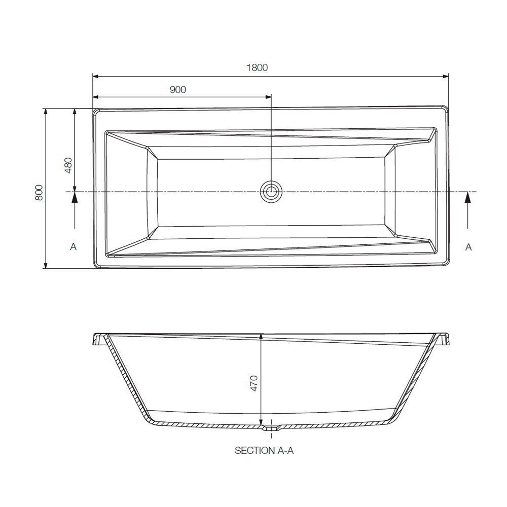 Jaquar, Встраиваемая ванна Kubix Prime, 1800х800, Акрил JBT-WHT-KUBIX180X