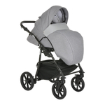 PITUSO Коляска 2 в1 Nino  короб+прогулка Silver Mountain+Кожа Grey