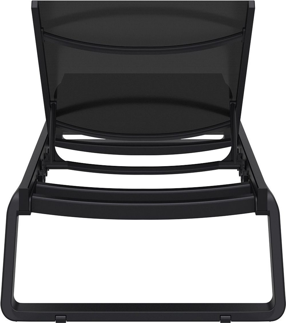 Шезлонг-лежак металлический Siesta Contract Tropic, черный