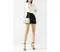 Сумка Saint Laurent Sunset Medium с тиснением под крокодила белый