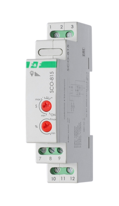 Регулятор освещенности (диммер) SCO-815 для всех типов ламп 8-230В AC/DC 5А IP20