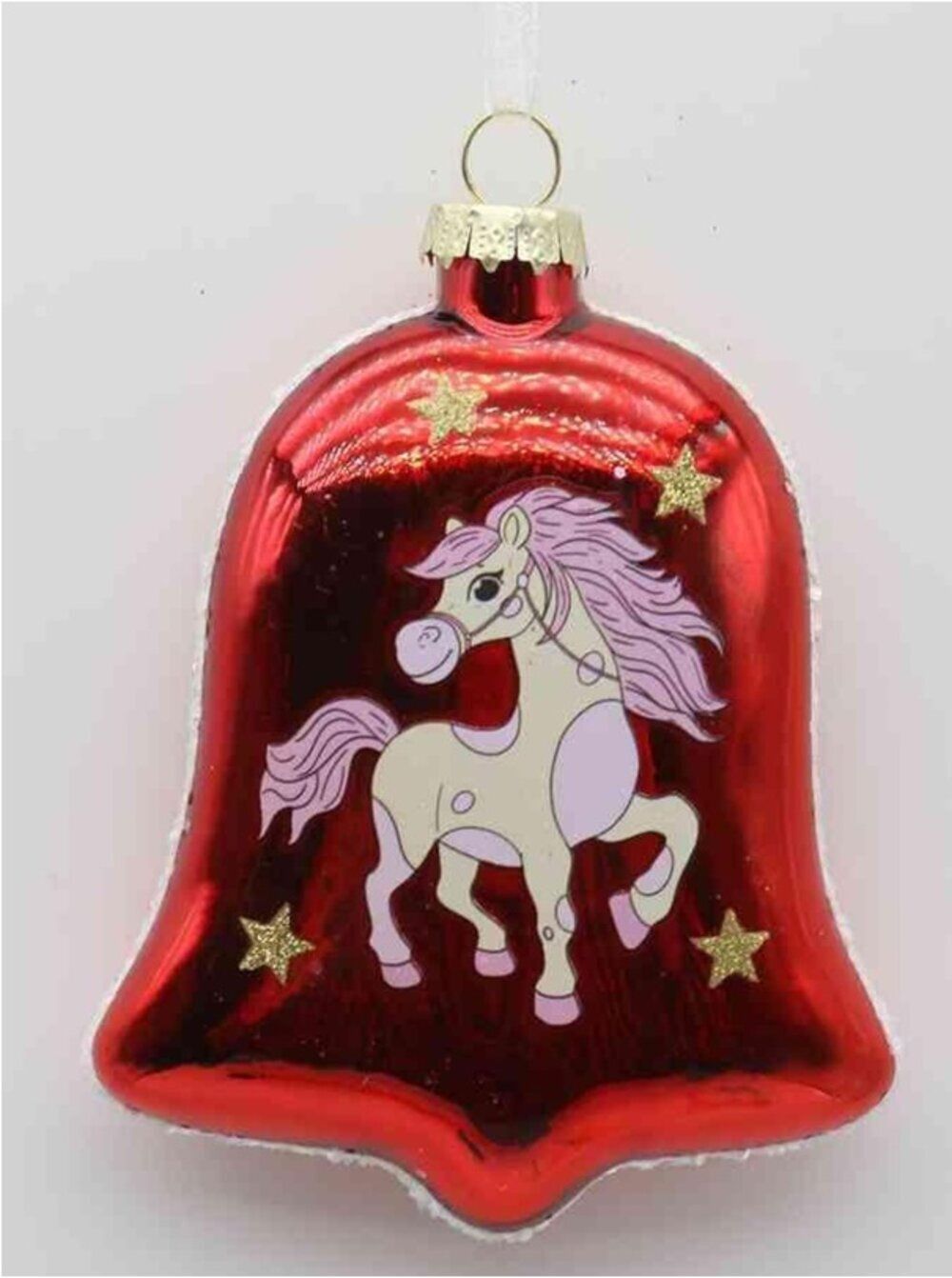 GAEM Украшение новогоднее "Колокольчик с лошадкой", L8 W2,5 H11 см