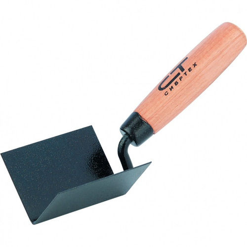 86307 Кельма угловая, 80х60х60мм, стальная, для внутренних углов, буковая ручка Сибртех