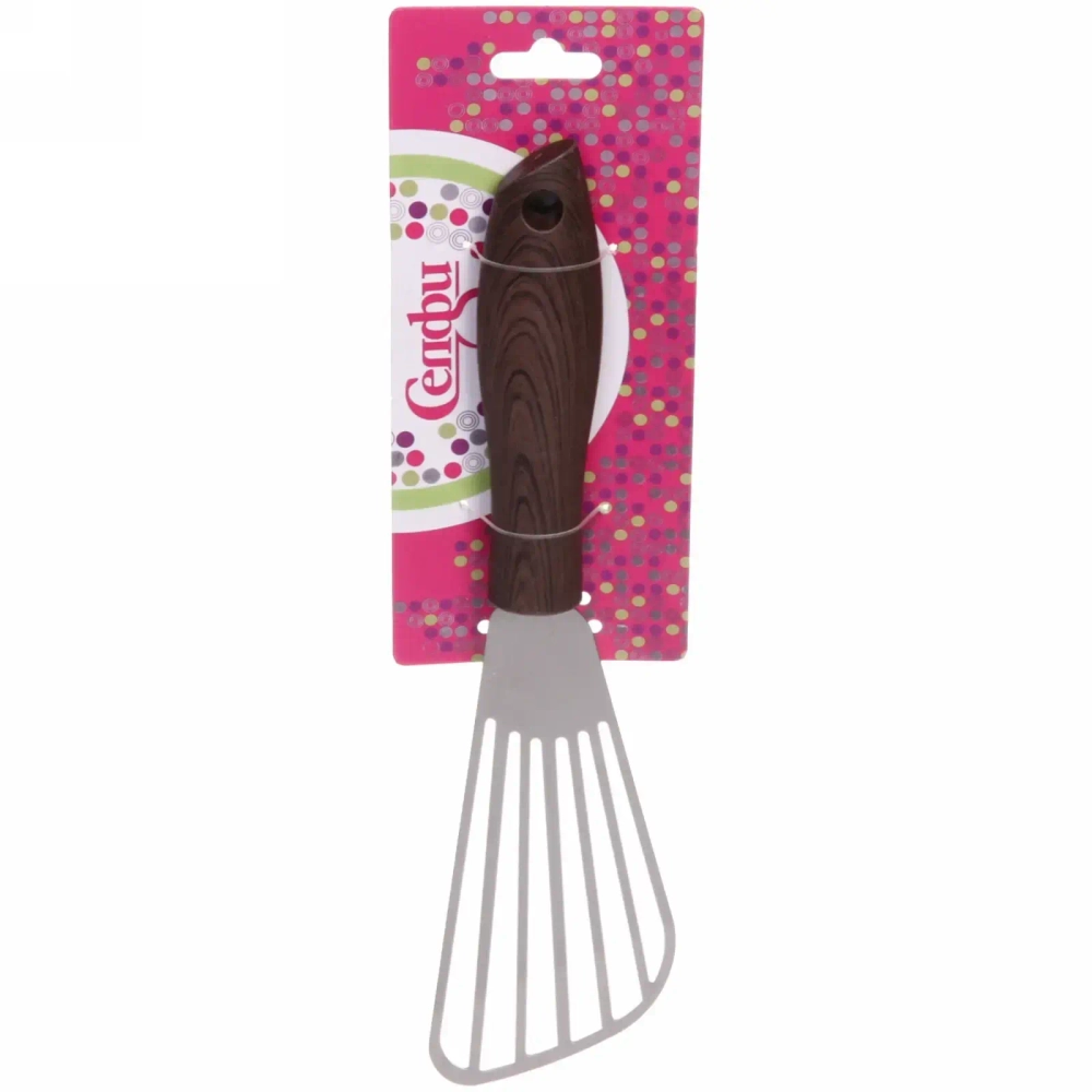 Лопатка кухонная с прорезями металлическая большая «Сhocolate»