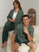 Рубашка Мужская из муслина Джунгли