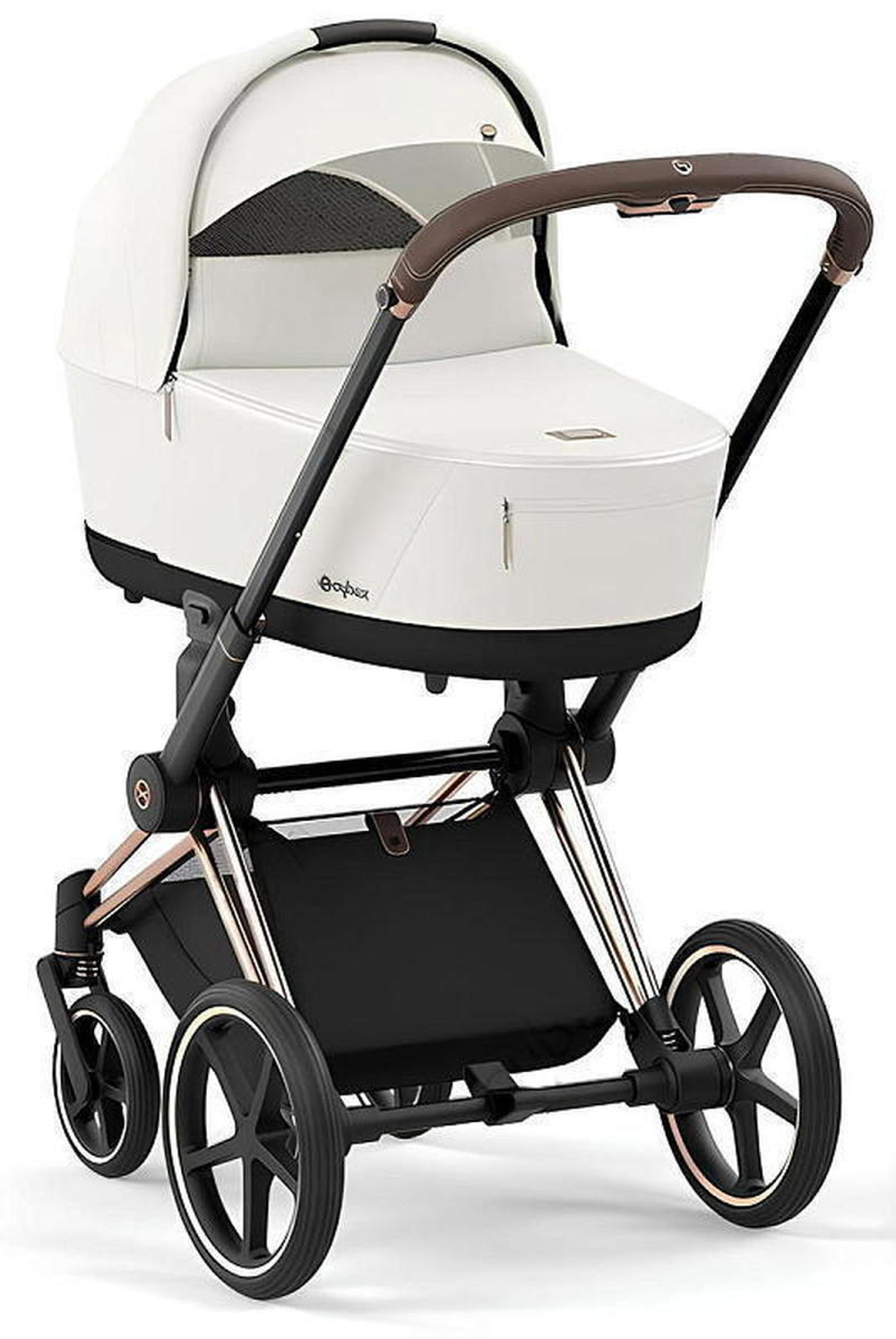 Коляска Cybex Priam IV Rosegold complete и автокресло Cloud G i-Size Ocean Blue Plus 3 в 1 Off White