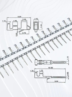 Комплект разъемов JST SM2.54 мама-папа 2/3/4/5 pin 200 штук