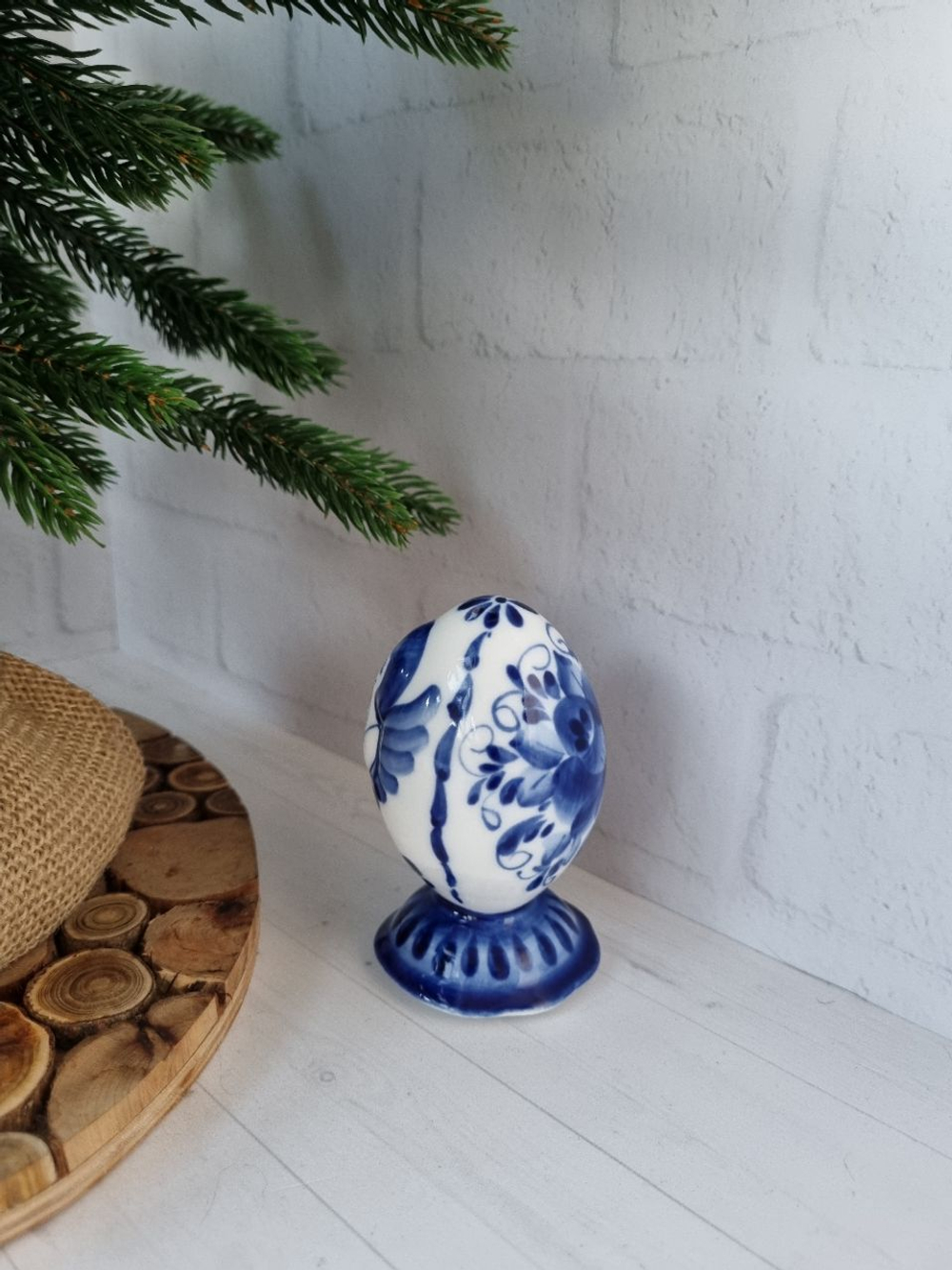 Яйцо пасхальное фигурка гжель