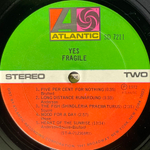 Yes ‎– Fragile (США 1972г.)