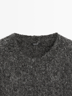 Massimo Dutti Трикотажный жилет из смесовой альпаки, серый