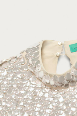 ZARA X MARISA BERENSON ТОП С ПАЙЕТКАМИ, СВЕТЛО-РОЗОВЫЙ