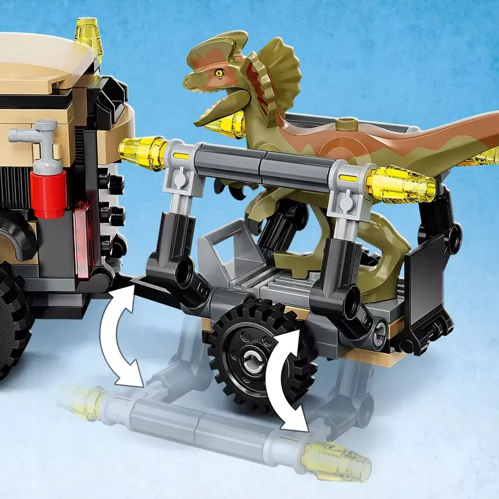 Конструктор LEGO 76951 Jurassic World Транспорт пирораптора и дилофозавра
