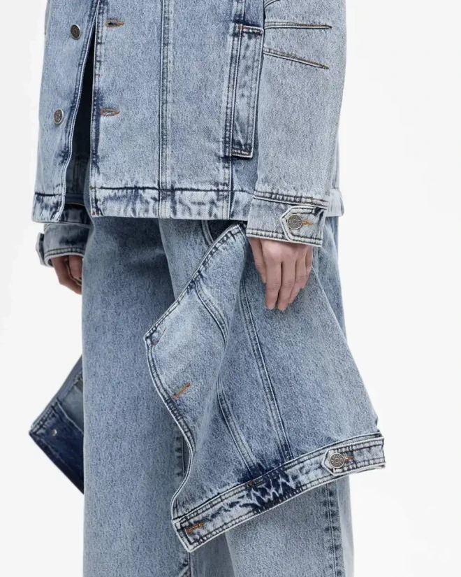 Удлиненная джинсовая куртка