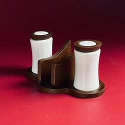 Lenardi 235-088 Набор солонок с салфетницей TROPICAL в под.уп.(х24)Фарфор