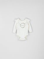 Боди с крылышками и принтом "Молоко" 0+