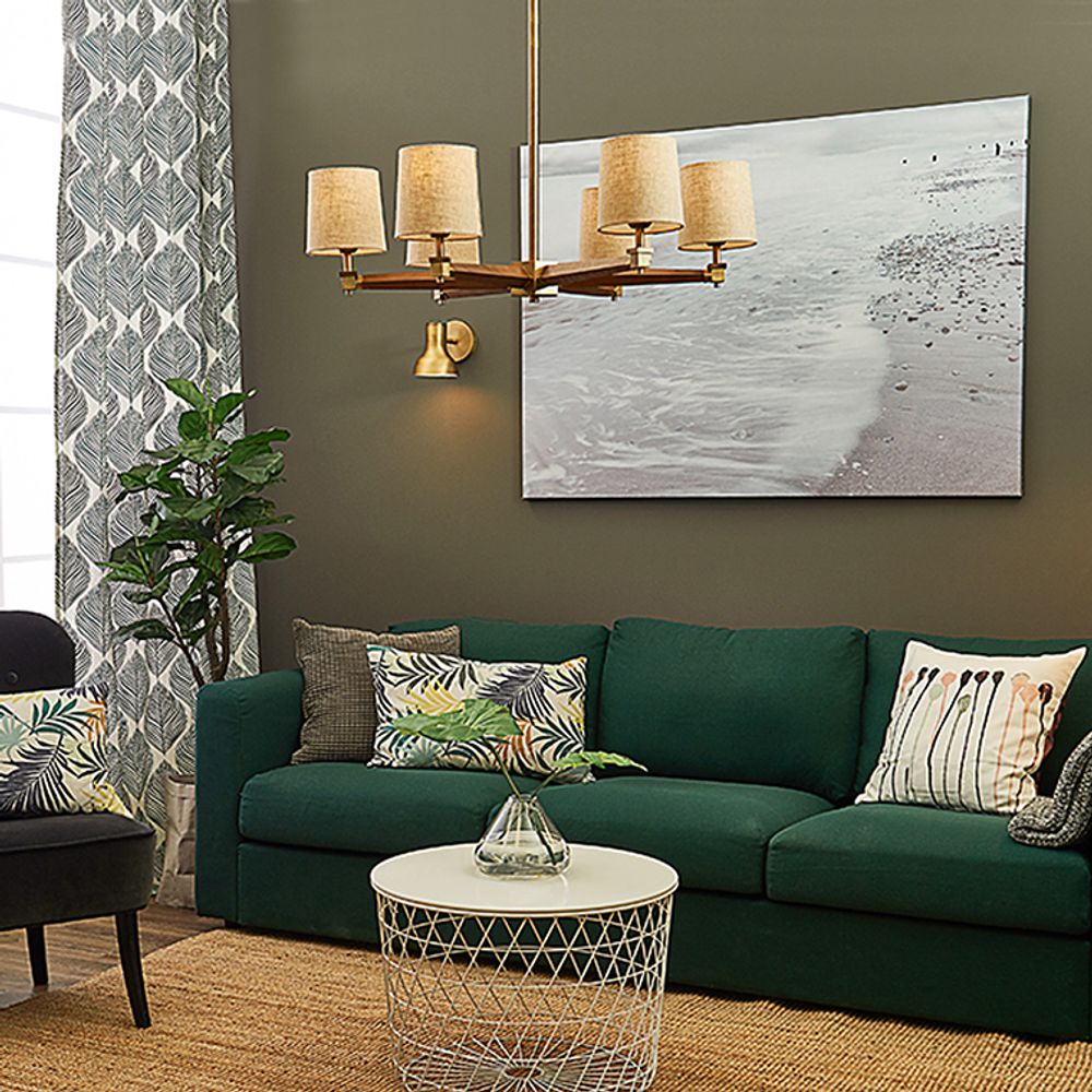 Люстра На Штанге Jorgenson D85 White/Light Wood By Imperiumloft