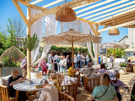 Зонт садовый плетеный Boho Macrame Ø250 см