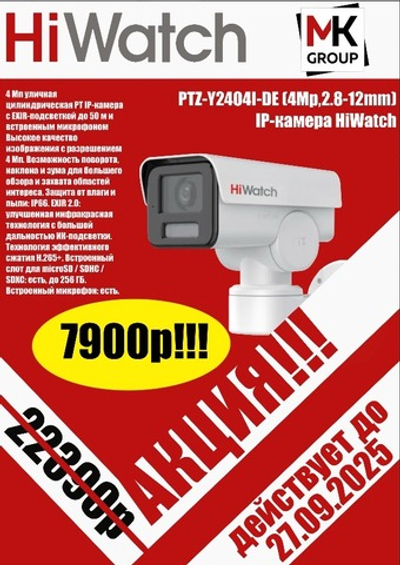 PTZ-Y2404I-DE (4Mp,2.8-12mm) IP-камера HiWatch