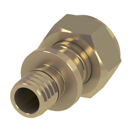 Соединение прямое с накидной гайкой TECEflex, латунь 16 х 1/2'' плоск. упл.