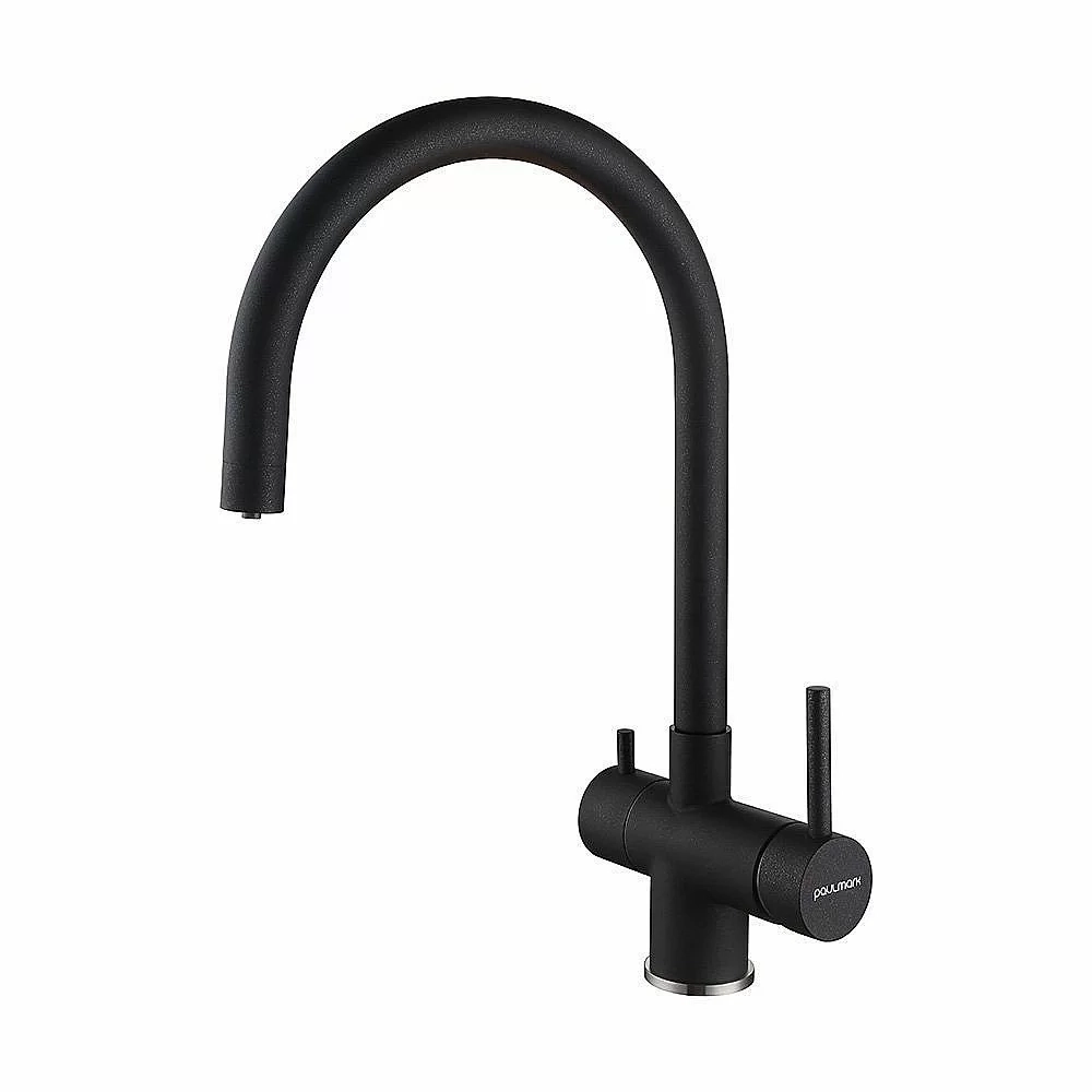 Смеситель для кухни Paulmark Heller He213218-BLM черный