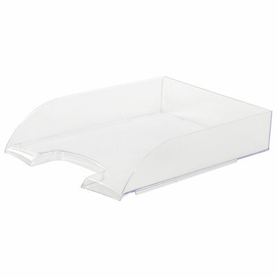 Лоток горизонтальный для бумаг BRAUBERG «Office style», 320×245×65 мм, прозрачный.