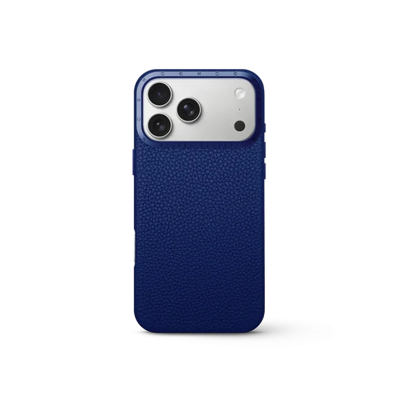 Чехол для iPhone 17 - Зернистая кожа - синий