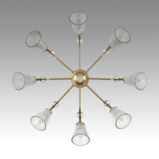 8046/8C CLASSI LN25 77 латунь/прозрачное стекло Люстра потолочная Е14 8*40W 220V AURICA