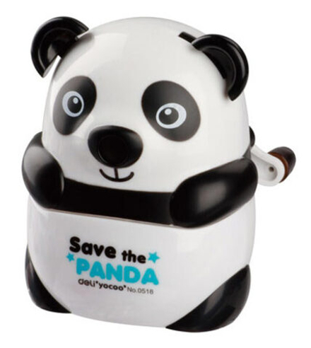 Точилка механическая 1 отв.,  Панда, пласт.корпус