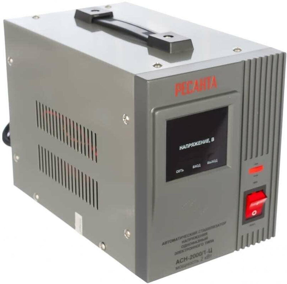 Стабилизатор напряжения однофазный 2 кВт РЕСАНТА АСН-2000/1-Ц