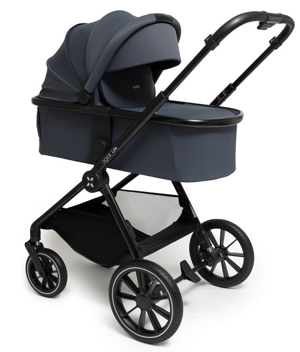 Коляска Agex Life 3 в 1 с автокреслом i-Safe Grey ALG511 Grey (Серый)