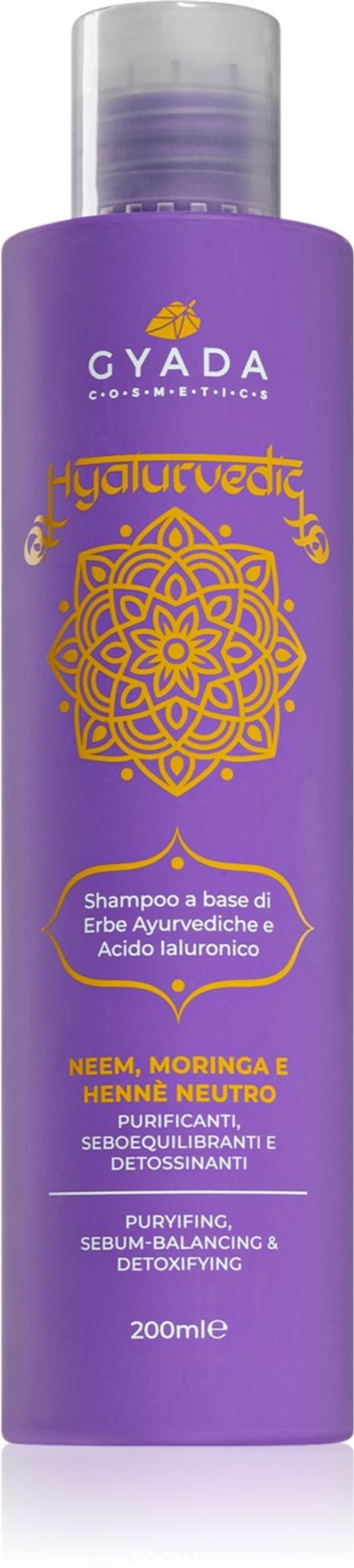 Gyada Cosmetics Hyalurvedic - очищающий детоксицирующий шампунь с гиалуроновой кислотой /   / GTIN 8054609980753