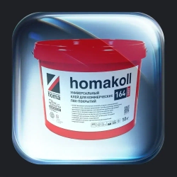 Клей homakoll 164 Prof для модульных ПВХ-покрытий LVT кварц-винил и рулонных напольных покрытий на вспененной, джутовой, войлочной и тканой подоснове, для любых типов оснований, 10 кг
