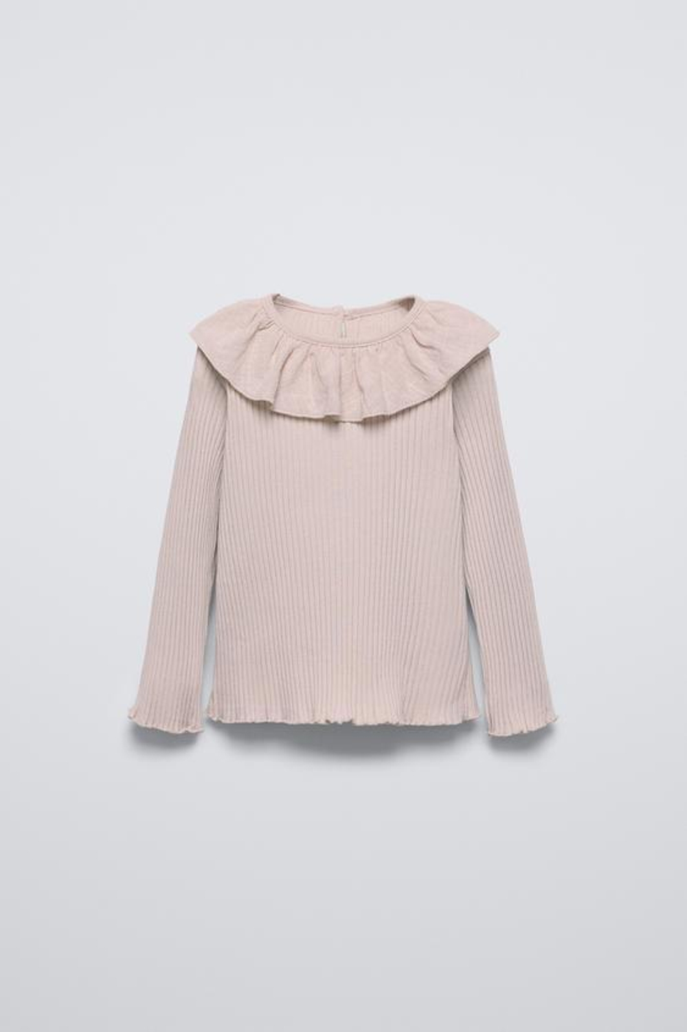 ZARA КОМБИНИРОВАННАЯ ФУТБОЛКА ИЗ ТРИКОТАЖА В РУБЧИК, КАМЕННО-СЕРЫЙ