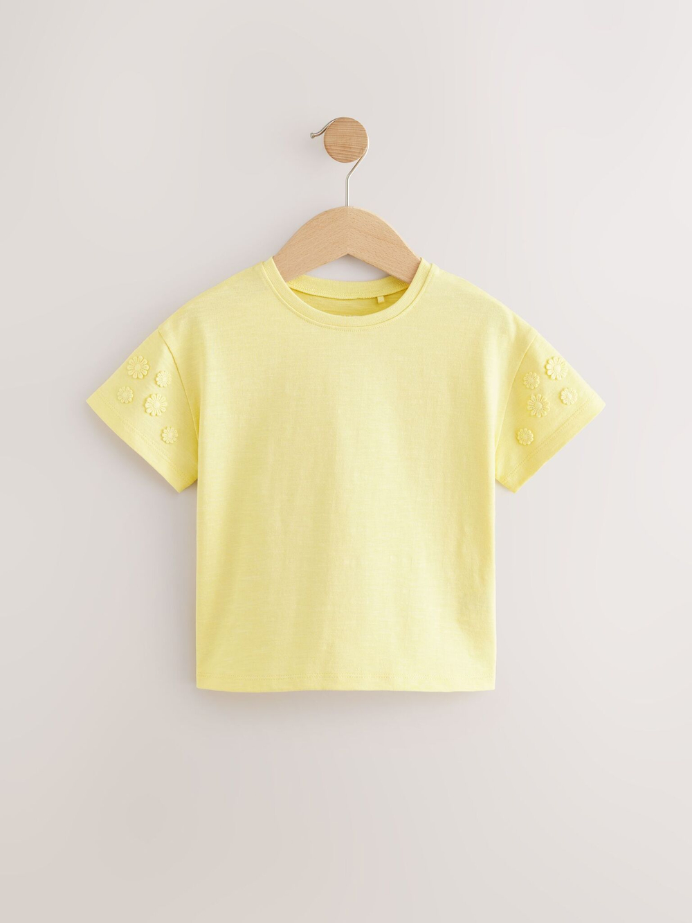 Футболка с вышивкой для девочки Next AD8-257, Светло-желтый