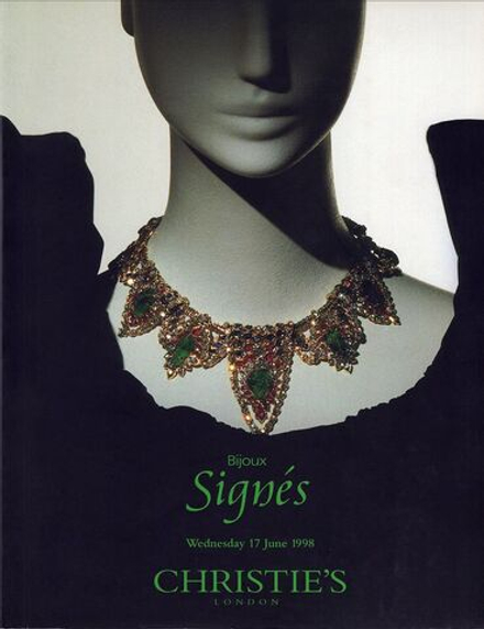 Каталог аукциона Christie's, Лондон, Знаковые ювелирные украшения от 17 июня 1998 года