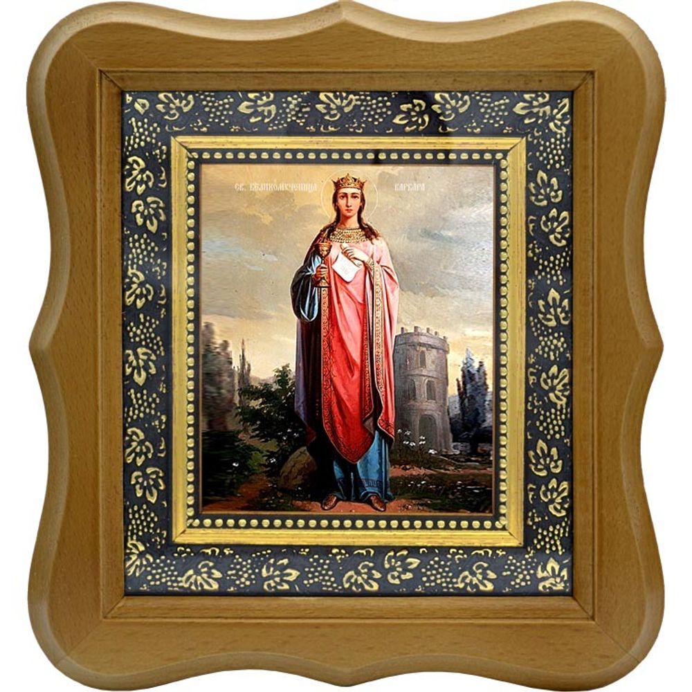 Великомученица Варвара Илиопольская. Икона на холсте.