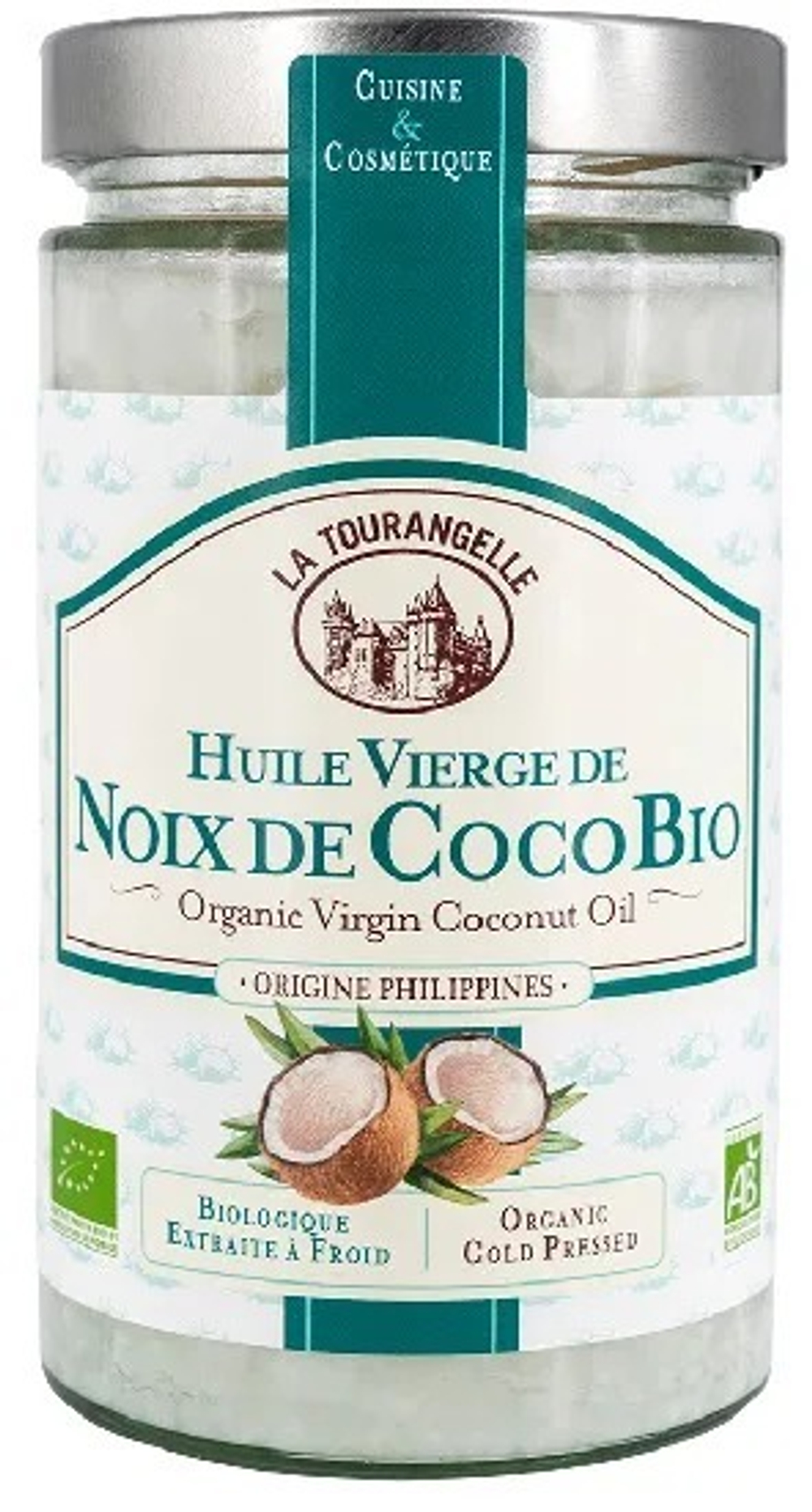 Кокосовое масло 610ml La Tourangelle Origine Philippines, первого отжима, нерафинированное 610 мл