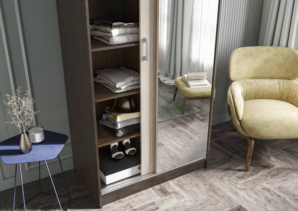 Альянс Шкаф-купе 1.0 м Венге / Дуб белфорт