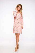 Хлопковая сорочка Linda с принтом в виде звезд (Размер: XL) (Цвет: персиковый)