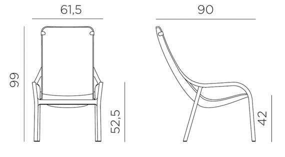 Кресло Net Lounge горчичное