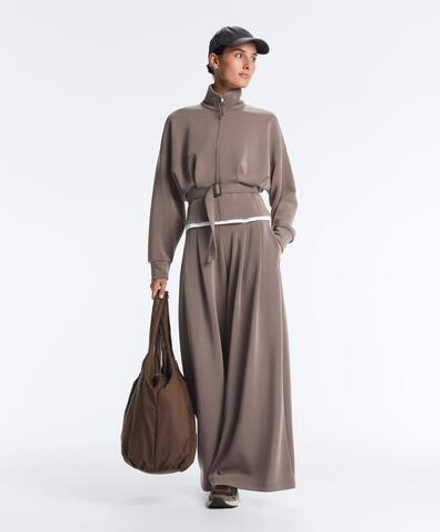 Oysho Мягкая куртка облегающего кроя, серо-коричневый