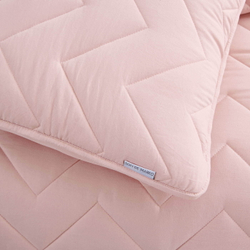 Покрывало 160х220 и наволочка 50х70 Sofi De MarkO Робби светло-розовое