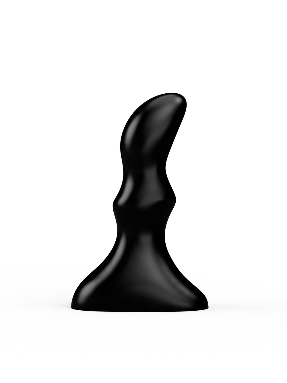 Анальный плаг LOVETOY, изогнутый, чёрный, 10 см
