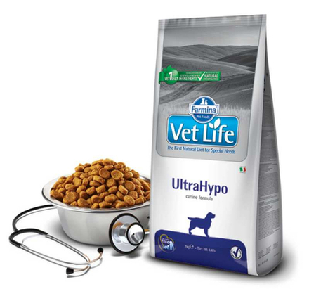 Сухой корм FARMINA Vet Life UltraHypo для взрослых собак всех пород при аллергиях и атопиях - 2 кг