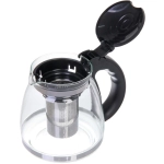 Чайник заварочный стеклянный 1500мл «Элегант», цвет черный