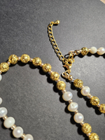 Комплект украшений авторский из натуральных камней. Колье и браслет "Золотая лава". Бижутерия на шею, на руку для женщин, девушек. Летнее женское украшение